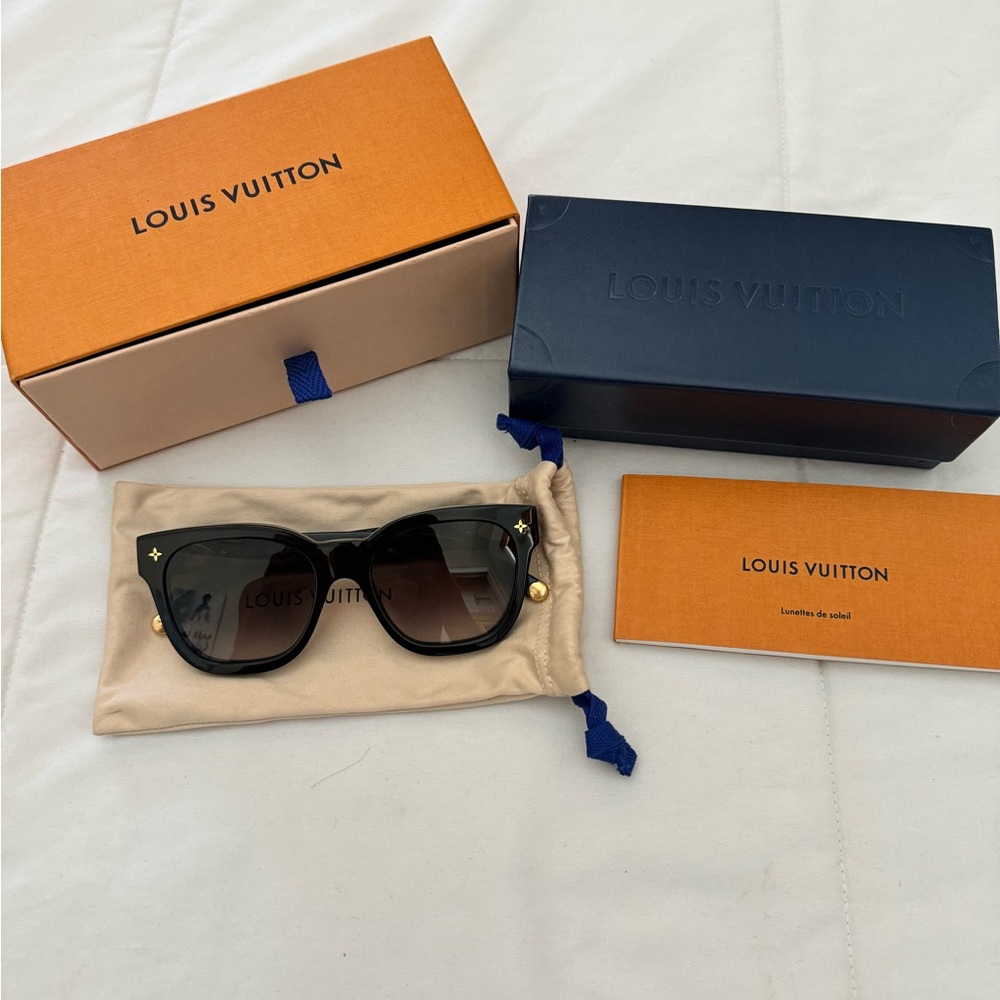 Louis Vuitton- My Monogram Square sunglasses Z1523E- worn once black/gold